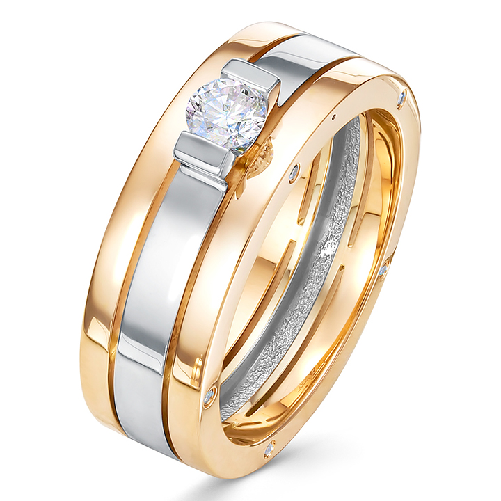 Кольцо, золото, бриллиант, 3836-110